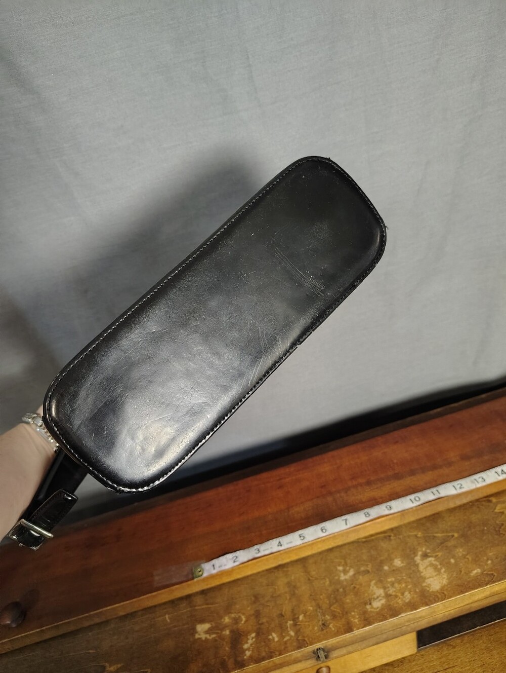 Cartier Black 2000's Leather Top Handle Trinity Bag - Picture 8 of 13